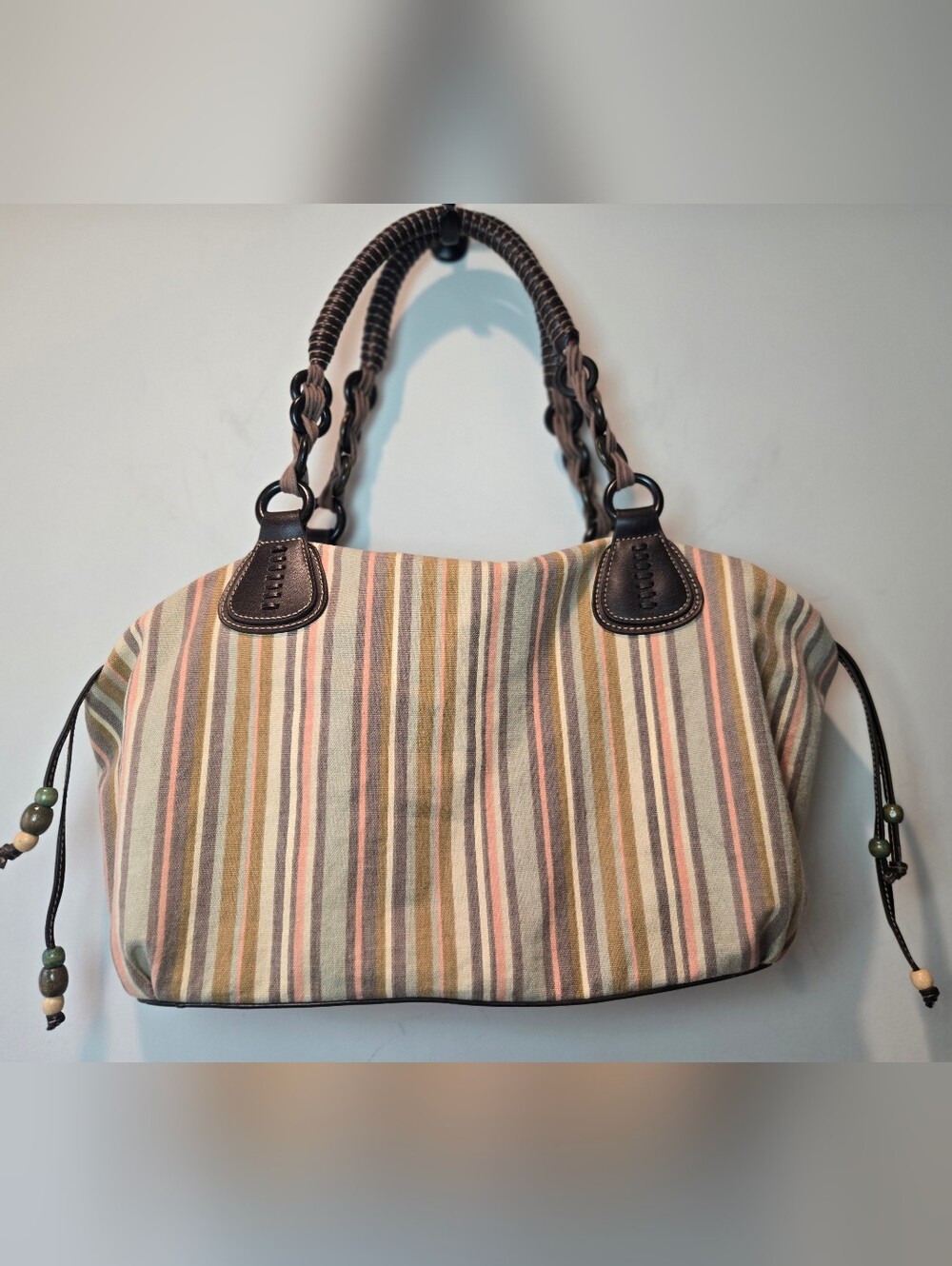 Bohemian Striped Hobo Tote Bag Purse